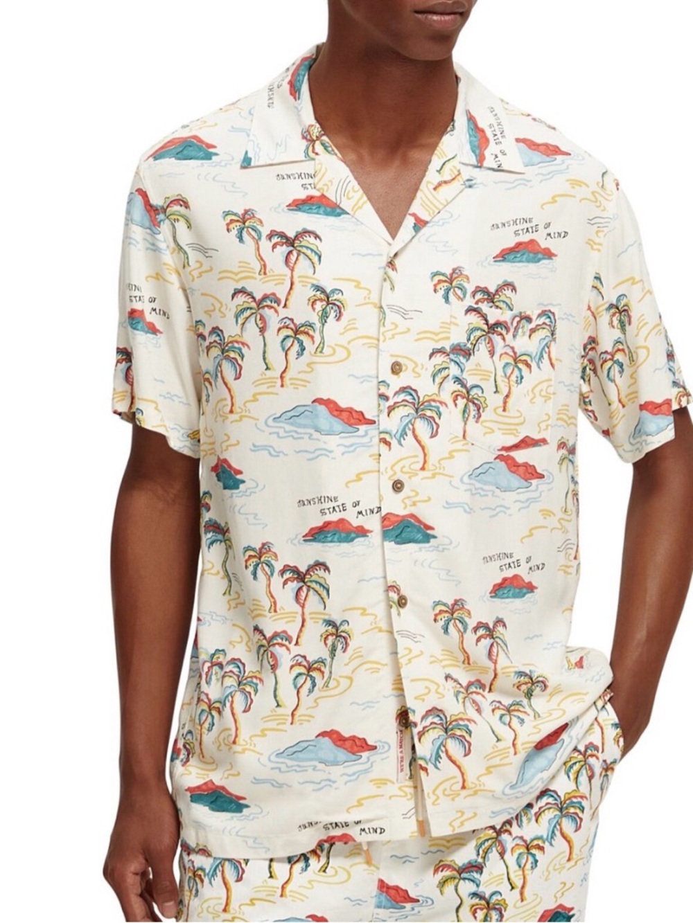 SCOTCH & SODA XL NWT SHORT SLEEVED PRINTED CAMP SHIRT